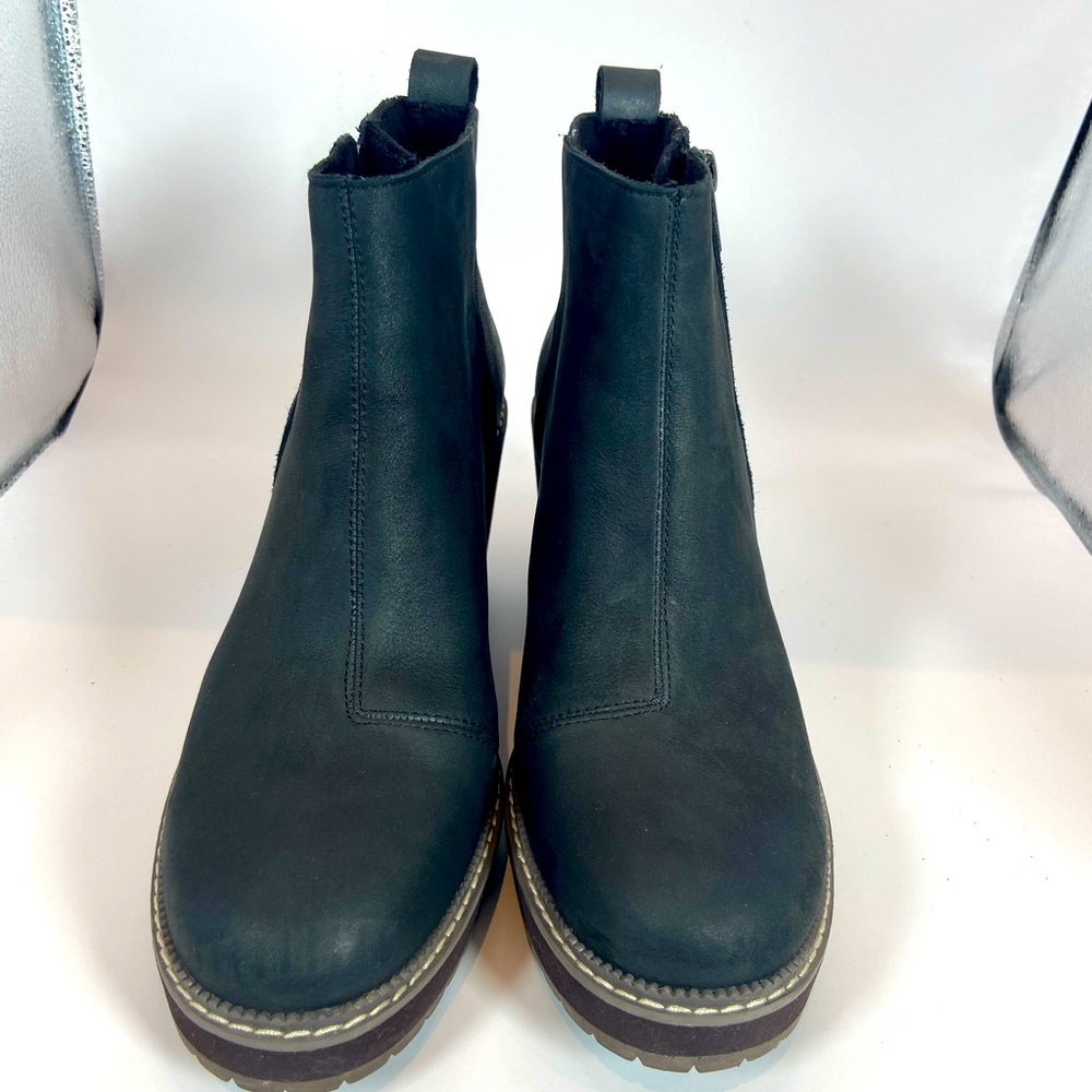 Tom’s Raven Boots fantastic,Ankle Boots/Booties, Soft black leather,wedge heel.